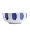 Vietri Santorini Dot Large Footed Serving Bowl In Blue