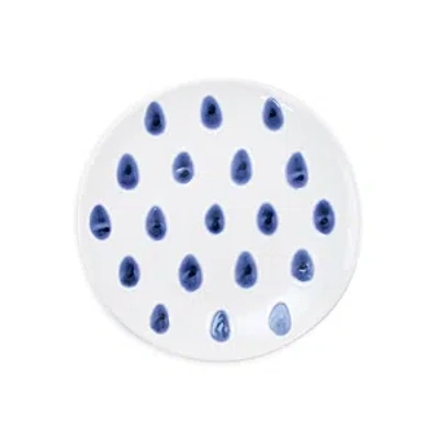 VIETRI SANTORINI DOT SALAD PLATE