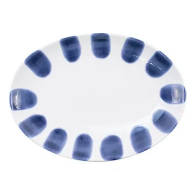Vietri Santorini Dot Small Oval Platter In Blue