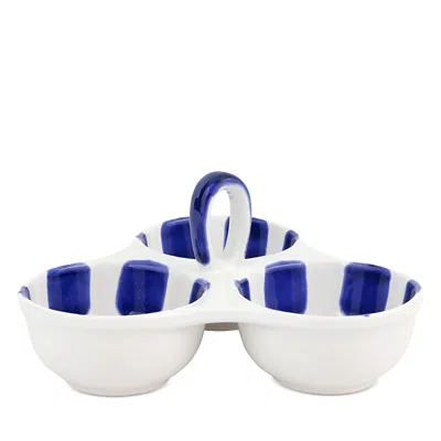 Vietri Santorini Dot Three-part Server In White