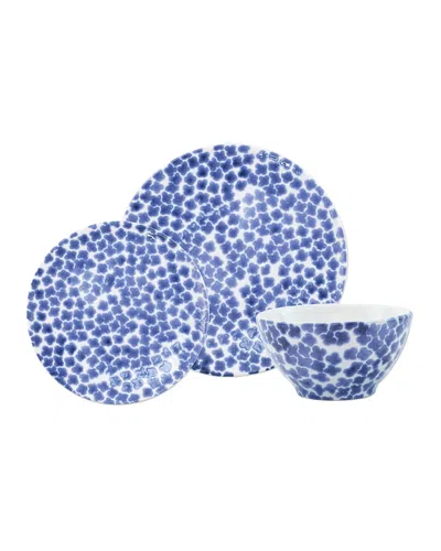 Vietri Santorini Flower 3-piece Place Setting In Blue