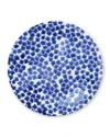 Vietri Santorini Flower Dinner Plate In Blue/white