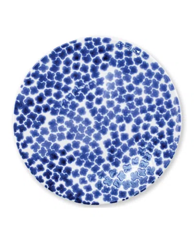 Vietri Santorini Flower Dinner Plate In Blue