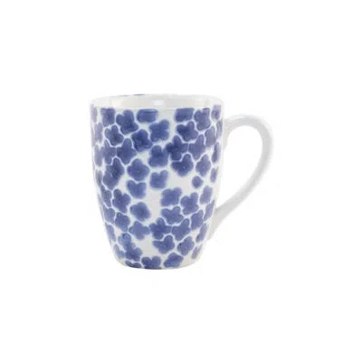 Vietri Santorini Flower Mug In Blue;white