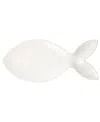 Vietri Santorini Large Figural Fish Platter In White