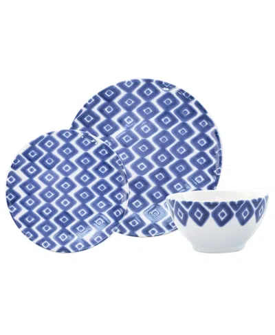 Vietri Santorini Stripe 3-piece Place Setting In Silver
