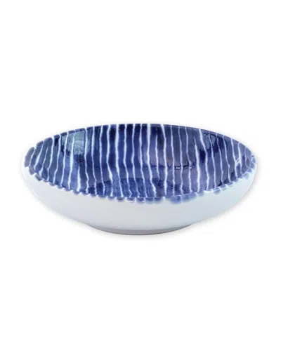 Vietri Viva Santorini Striped Condiment Bowl In Blue