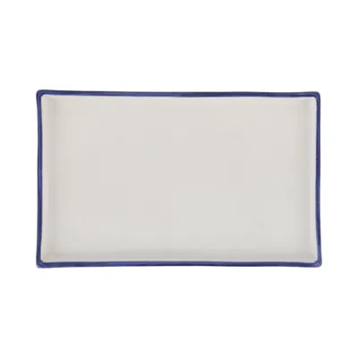 Vietri Santorini Stripe Rectangular Tray