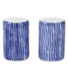Vietri Santorini Striped Salt & Pepper Shakers In Blue