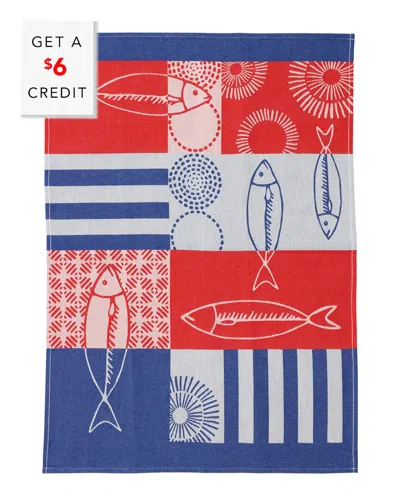 Vietri Set Of 2 Strofinaccio Fish Dish Towels With $6 Credit