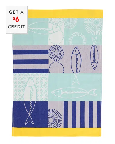 Vietri Set Of 2 Strofinaccio Fish Dish Towels With $6 Credit