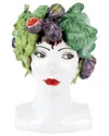 Vietri Sicilian Heads Fig Head In Multi