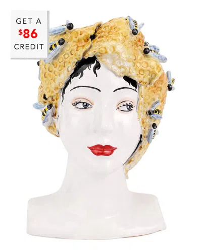 Vietri Sicilian Heads Honeycomb Head In Multicolor