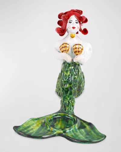 Vietri Sirena Alana Mermaid In Green