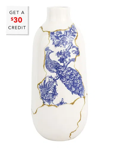 Vietri Storia Large Vase With $30 Credit In Blue