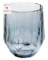 Vietri Superglass Smoke Gray Stemless Wine Glass In Blue