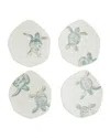 Vietri Tartaruga Assorted Salad Plates - Set Of 4 In Multi