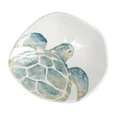 Vietri Tartaruga Oblong Small Serving Bowl In Aqua