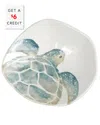 Vietri Tartaruga Oblong Small Serving Bowl With $6 Credit In Blue