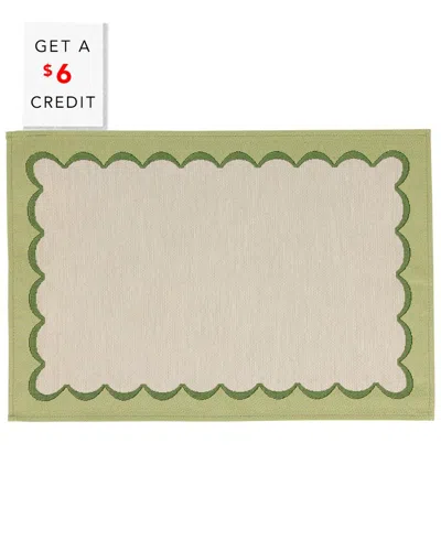 Vietri Tavola Green Scalloped Placemats (set Of 4) With $6 Credit