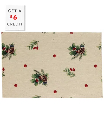 Vietri Tavola Holiday Placemats (set Of 4) With $6 Credit In Green