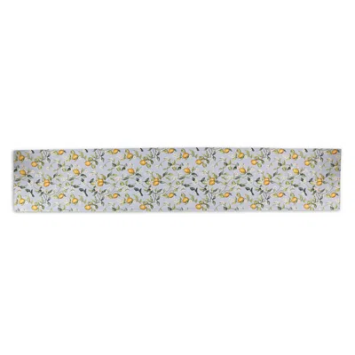Vietri Tavola Lemons With Flowers Runner In Multi