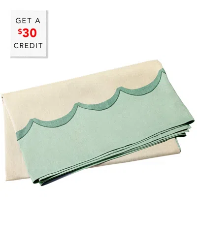 Vietri Tavola Scalloped Tablecloth With $30 Credit In Green