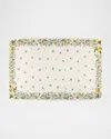 Vietri Tavola Tablecloth In Lemons/blue Flowers