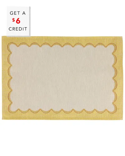Vietri Tavola Yellow Scalloped Placemats (set Of 4) With $6 Credit