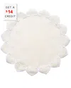 Vietri Tessuti Ivory Round Placemats With White Stitching With $14 Credit