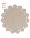 Vietri Tessuti Natural Round Placemats With White Stitching With $14 Credit