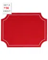 Vietri Tessuti Red Rectangular Placemats With White Stitching With $14 Credit