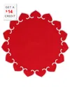 Vietri Tessuti Red Round Placemats With White Stitching ( With $14 Credit