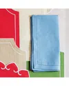 Vietri Tessuti Set Of 4  Cornflower Blue Napkins In Blue