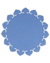 Vietri Tessuti Set Of 4  Cornflower Blue Round Placemats In Blue