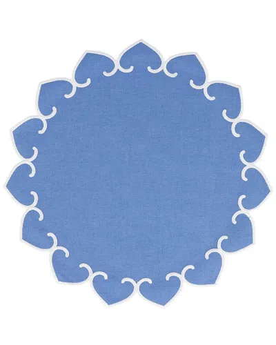Vietri Tessuti Set Of 4  Cornflower Blue Round Placemats