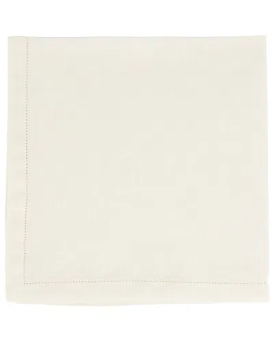 Vietri Tessuti Set Of 4  Ivory Napkins In White