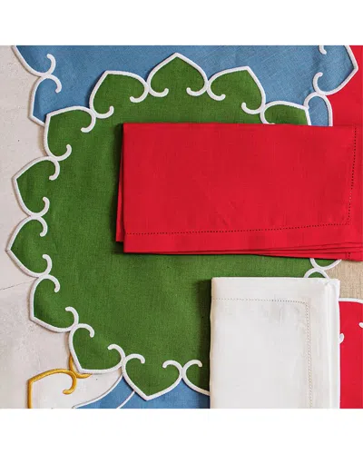 Vietri Tessuti Set Of 4 Sage Green Round Placemats