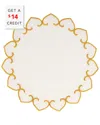 Vietri Tessuti White Round Placemats With Gold Stitching With $14 Credit