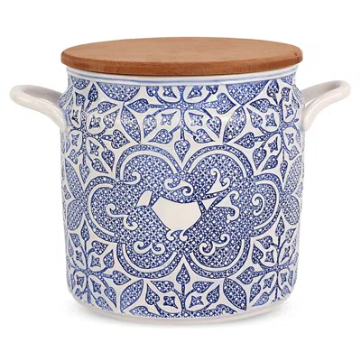 VIETRI UCCELLO BLU BISCOTTI JAR