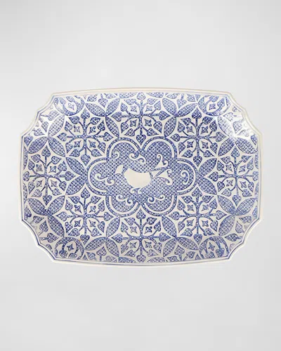 VIETRI UCCELLO BLU RECTANGULAR PLATTER