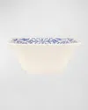 Vietri Uccello Blu Small Bowl In White Blue