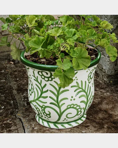 Vietri Verde Garden Round Planter In Green