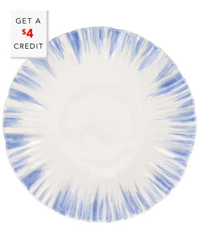 Vietri Viva By  Bari Blue And White Salad Plate With $4 Credit