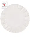 Vietri Viva By  Bari White European Dinner Plate With $3 Credit