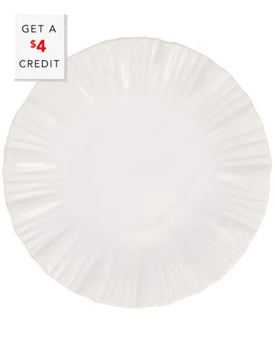 Vietri Viva By  Bari White Salad Plate With $4 Credit