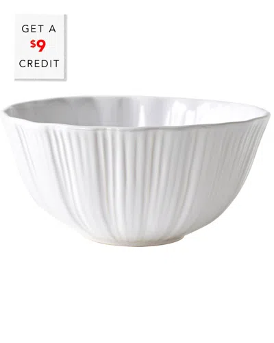 Vietri Viva By  Bari White Serving Bowl With $9 Credit