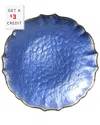 Vietri Viva By  Baroque Glass Cobalt Salad Plate With $3 Credit