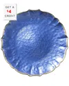 Vietri Viva By  Baroque Glass Cobalt Service Plate/chargerte/ With $4 Credit In Blue