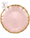 Vietri Viva By  Baroque Glass Cocktail Plate With $2 Credit In Pink